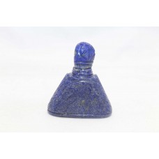 Handmade Snuff Perfume Bottle Natural Blue Lapis Lazuli Stone Hand Engrave LP15